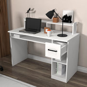 Roletto, Scrivania 5 Ripiani, 99x120x55h cm Bianco