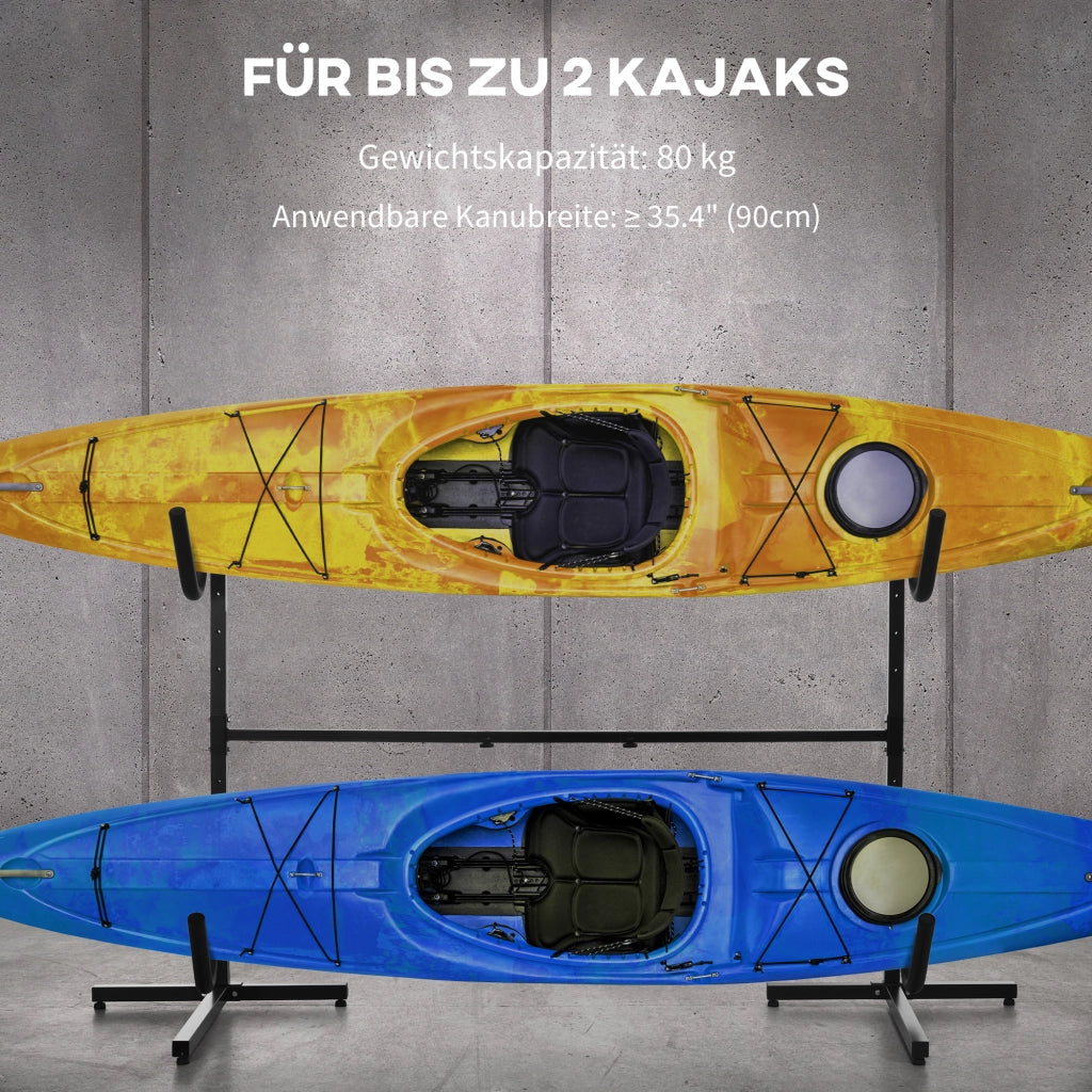 Supporto per Kayak e Paddleboard ¨C Zephmum ¨C Metallico, Regolabile 144-180 cm
