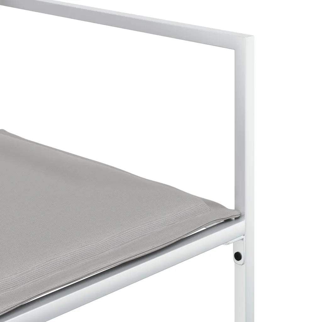 Set da Pranzo da Giardino 15 pz con Cuscini Bianco in Textilene 3295096