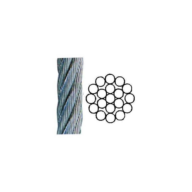 Galvanized Steel Rope 19 Wires Electrician 100 M dia. 3mm