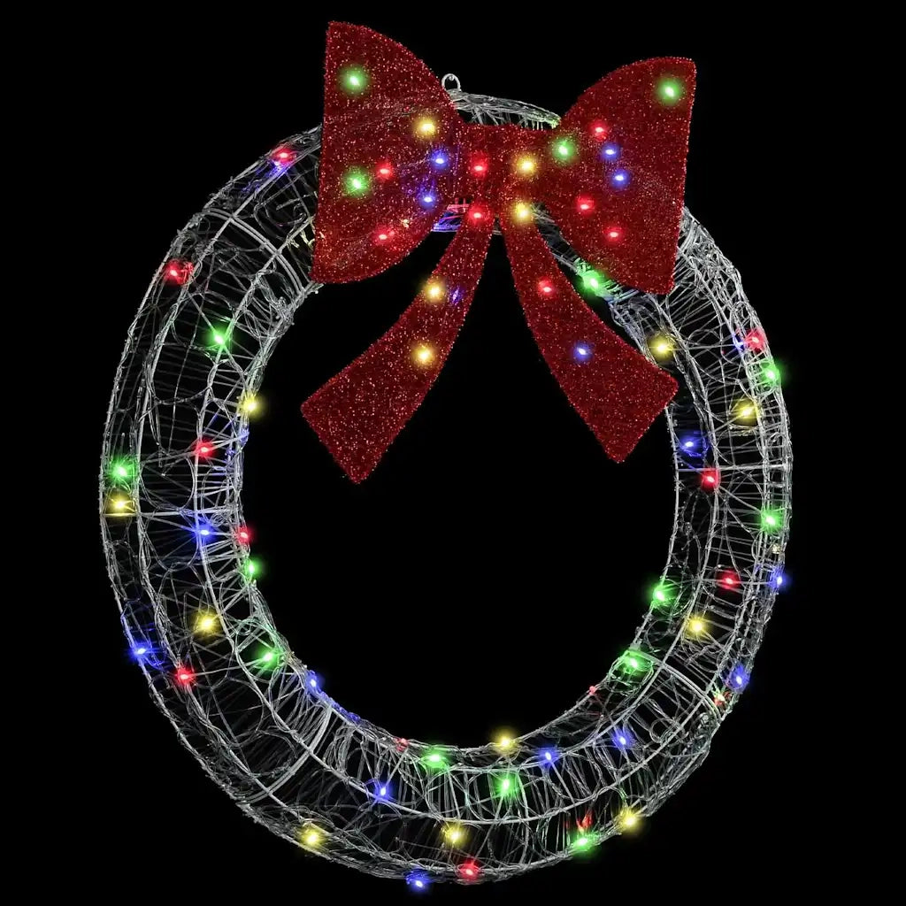 Corona con 80 LED Multicolore 92 x 92 x 9,5 cm Acrilico 42019128