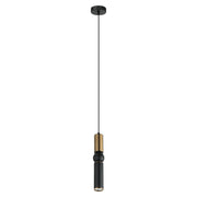 Pendola moderna nera bronzo antico GU10 Italux Isidora