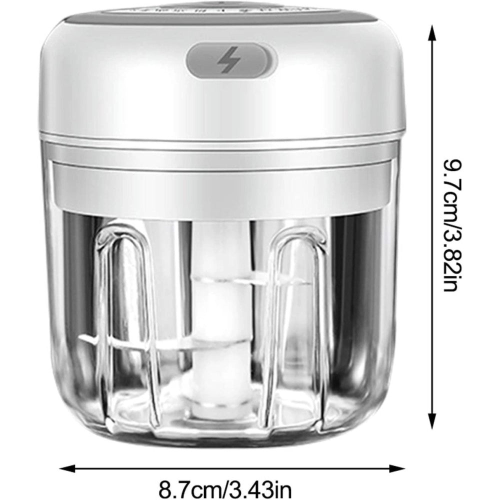Trade Shop - Mini Trituratore A Batterie Per Aglio Zenzero Peperoncino Ricaricabile Usb 250ml -