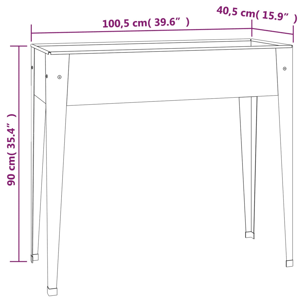Fioriera da Giardino-Vaso da Esterno 100,5x40,5x90 cm Acciaio Zincato