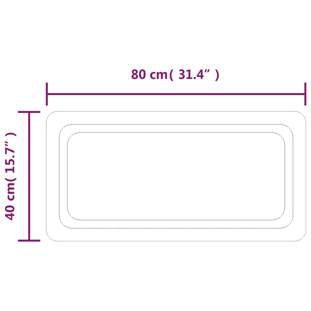 Specchio da Bagno con Luci LED 40x80cm 3154094