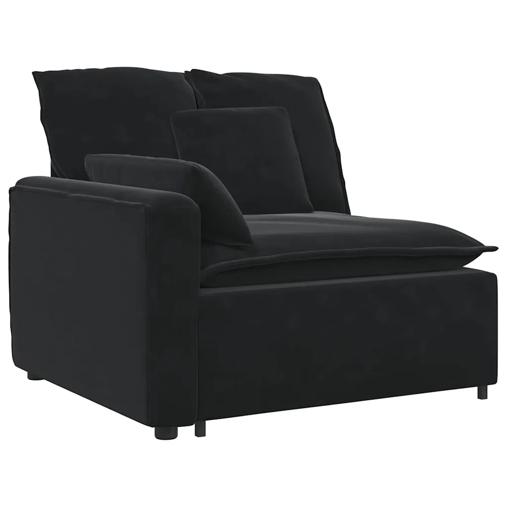 Divano Modulare con Cuscini Nero 3321104
