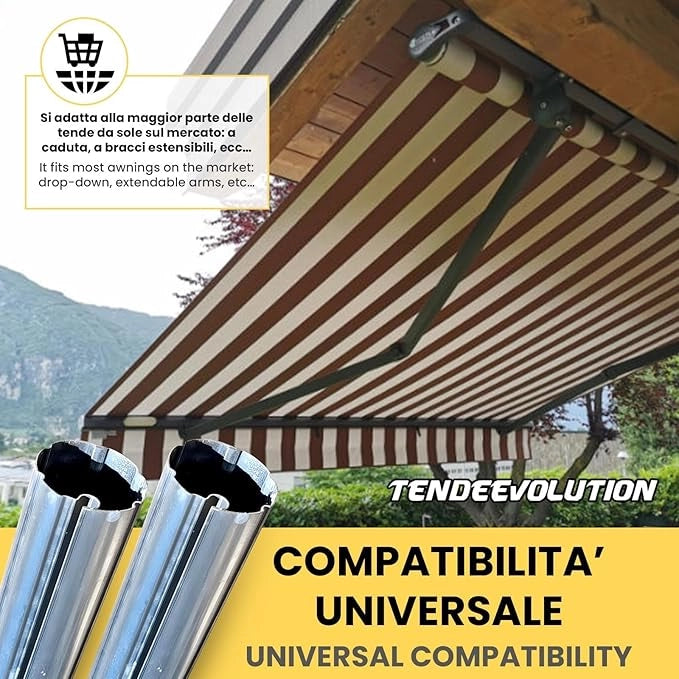 Rullo Avvolgitore Ferro Zincato Ø60 | Tenda da Sole | Lunghezza 4m | Universale & Resistente