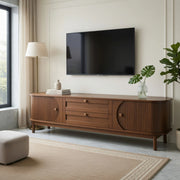 Cassettiera TV in MDF color noce lunghezza 170 cm