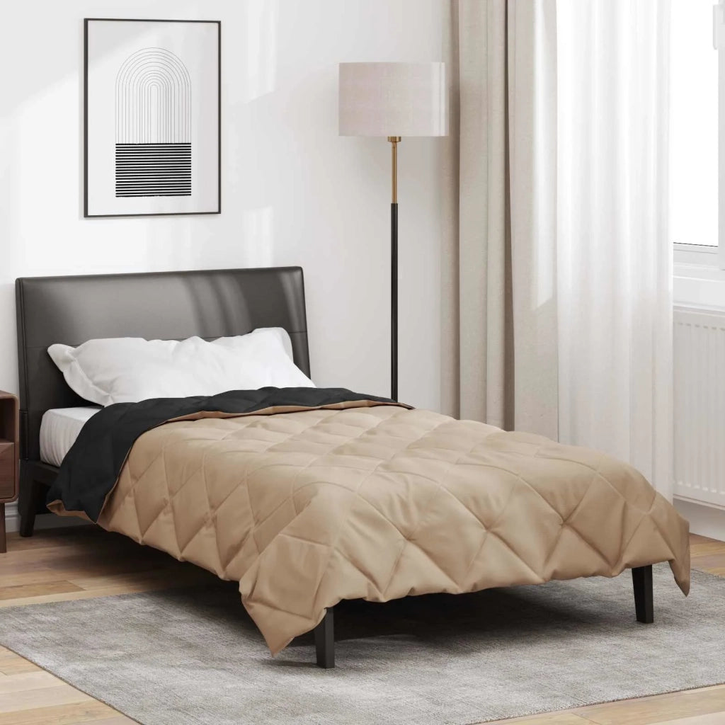 Duvet Estivo Nero e Talpa 220 x 155 cm Microfibra 42025495