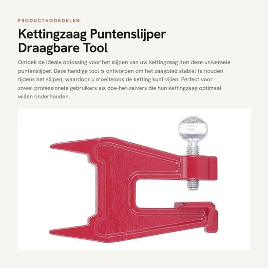 Accessorio per catena da taglio portatile - Strumento di fissaggio - Smerigliatrice da campo - Costruzione metallica - 12,5 x 8 cm - Smerigliatrice da campo portatile