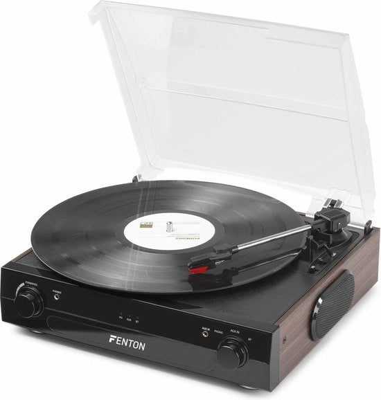 Letto Vinyl con Bluetooth, Altoparlanti Integrati e Porta USB - Nero
