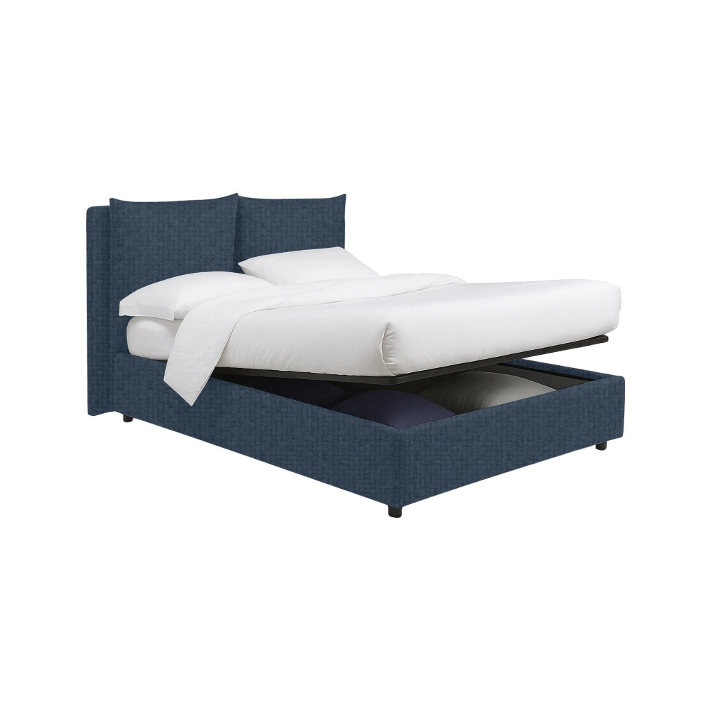 Penrith, Letto Singolo Sfoderabile Made in Italy, blu