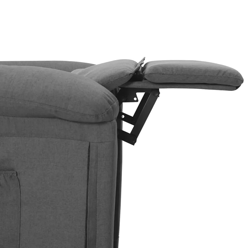 Poltrona | Sedia Relax Reclinabile in Tessuto Grigio Chiaro