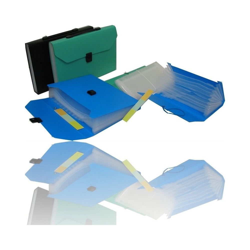 Trade Shop - Valigetta Portadocumenti A Soffietto Porta Documenti Portatile A4 A Scomparti -