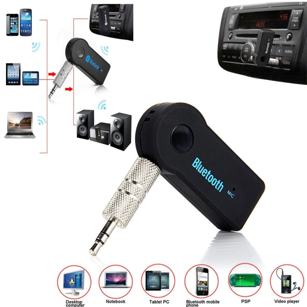 Trade Shop - Ricevitore Vivavoce Auto Bluetooth 3.0 Edr Aux Adattatore Audio Bt310 -