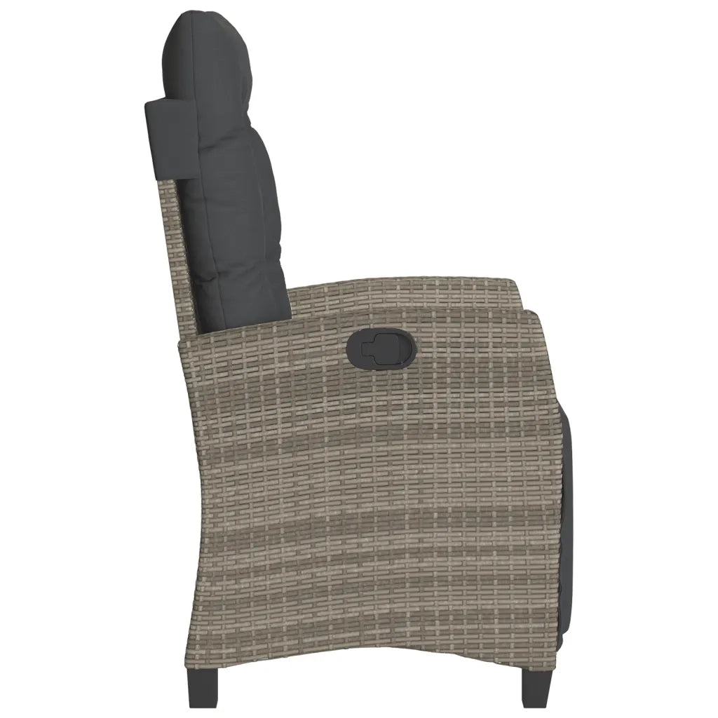 Set da Bistrò 3 pz con Cuscini Grigio in Polyrattan 365251