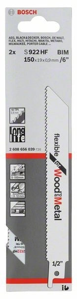 2608656039 - Set 2 lame per sega universale S 922 HF Flexible for Wood and Metal