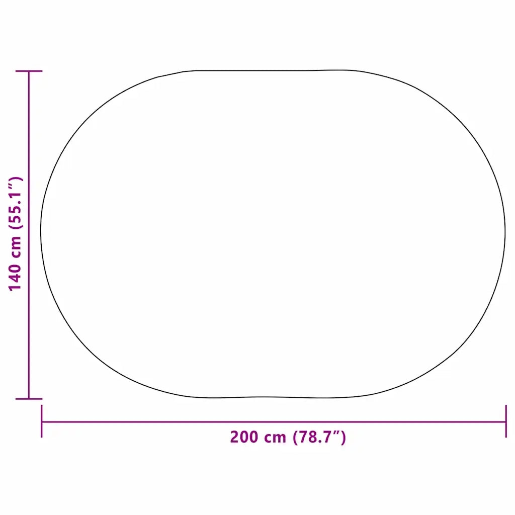 Tappeto ZIZUR Marrone 200 x 140 cm Polipropilene 42000856