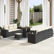 Set Divano da Giardino 10 pcs Nero polyrattan 3361970