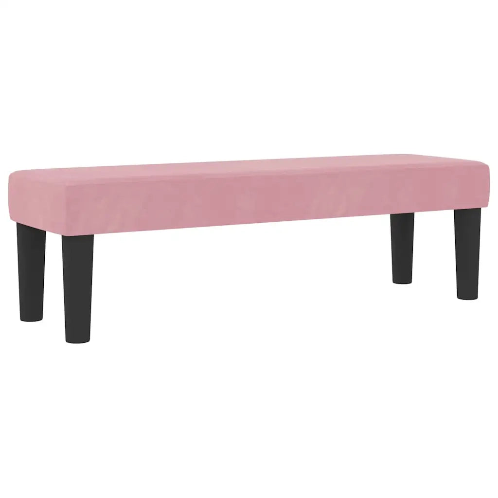 Letto a molle con materasso Rosa 120 x 190 cm Velluto