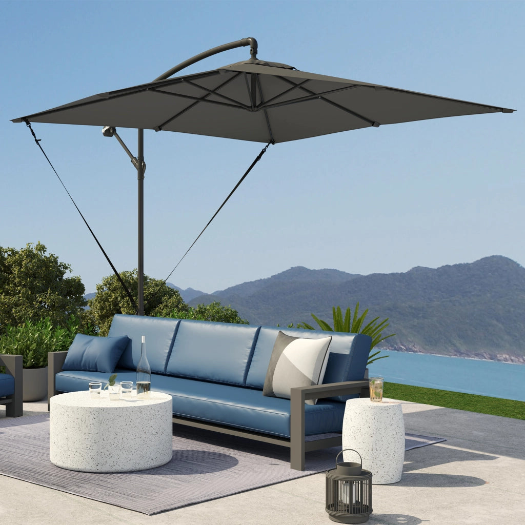 Parasole da giardino esterno ¨C Minimal ¨C grigio 250x250 cm