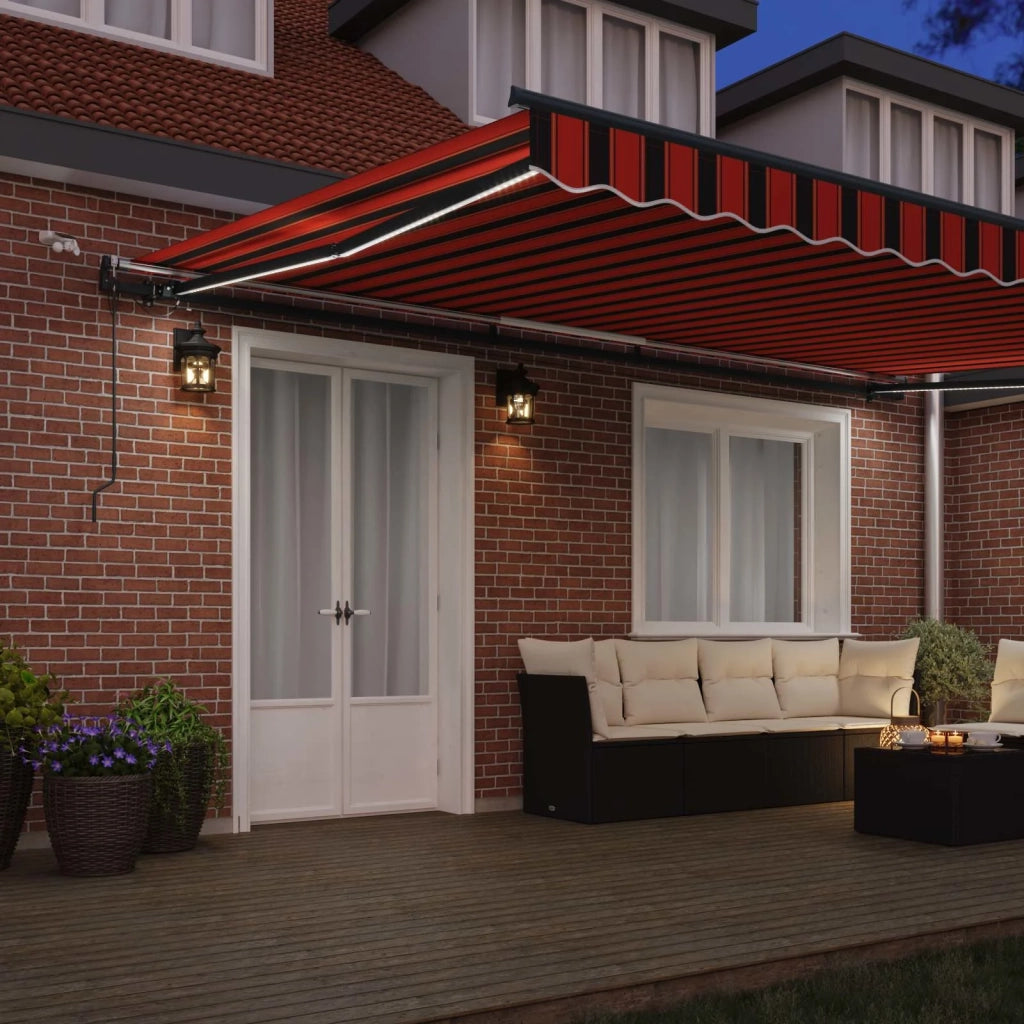 Tessuto per Tenda arancione e marrone 500 × 350 cm Poliestere 3331484
