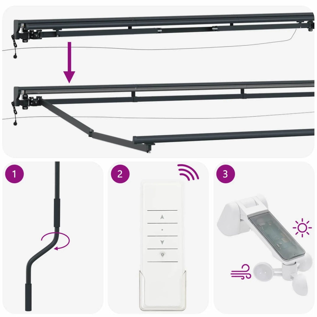 Tettuccio Elettrico Retrattile 4 × 3,5 m 3421609