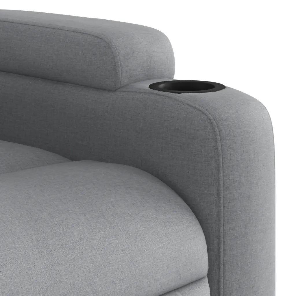 Poltrona reclinabile in tessuto grigio chiaro 3205564
