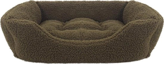 Felpa Quadrata Cuscino per Cani - Dimensione Media - Pile Verde