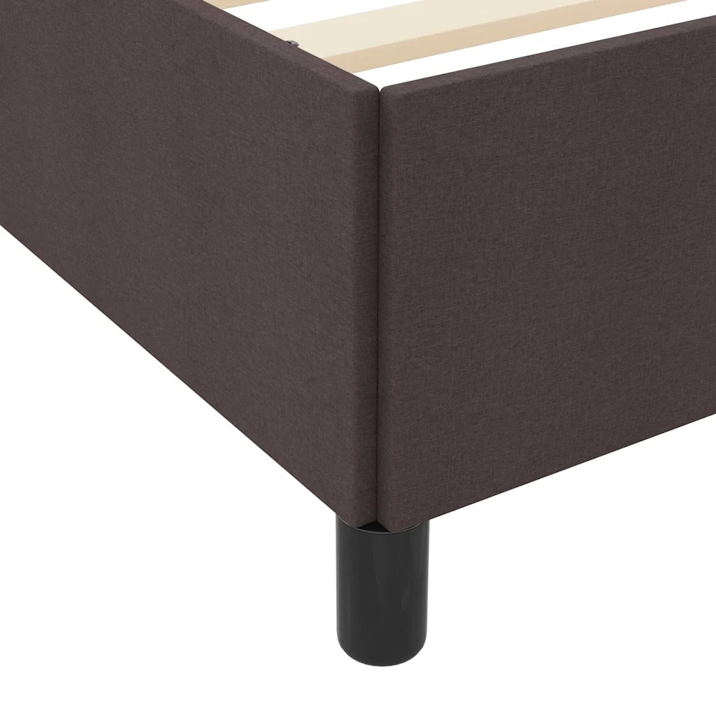 Letto a molle con materasso Marrone Scuro 200 x 200 cm Tessuto 3398888