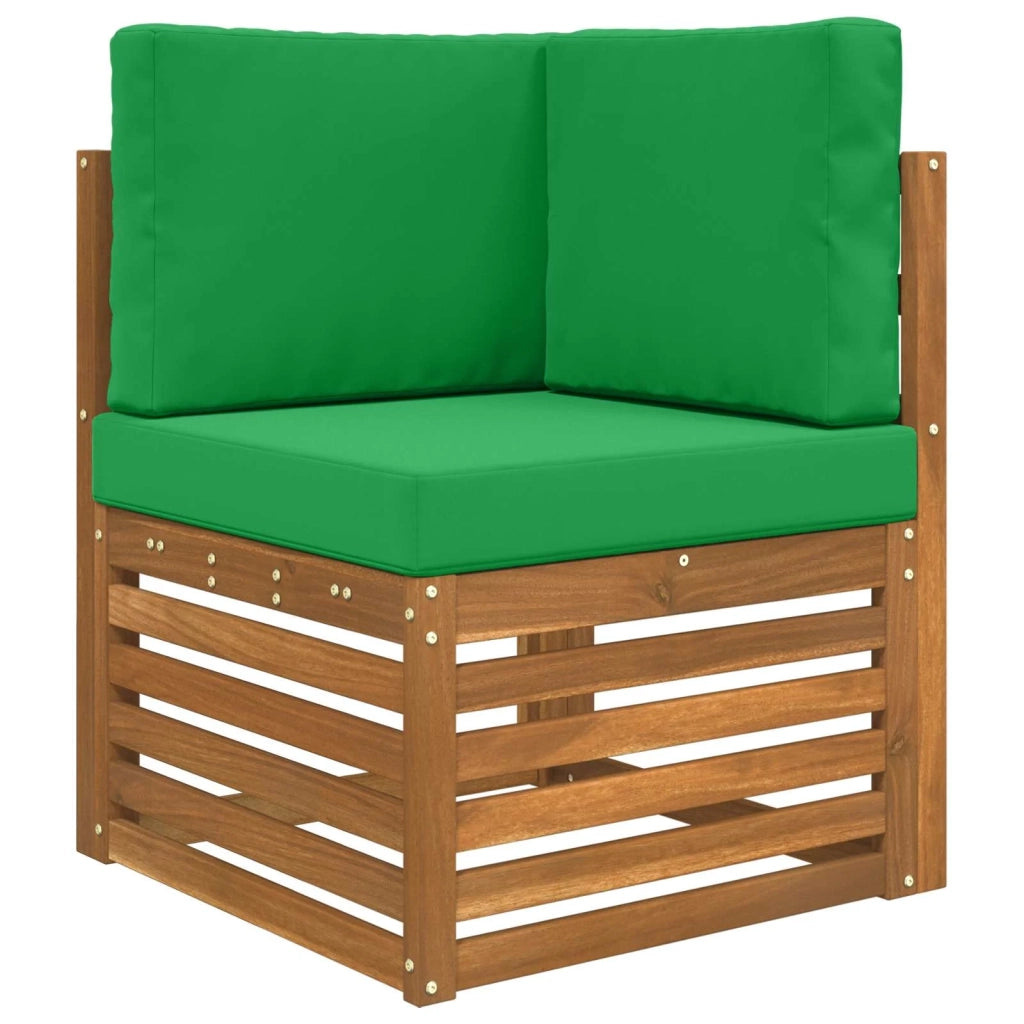 Cuscino per divano da esterno 3 pz | Cuscini per sedie Verde Poliestere