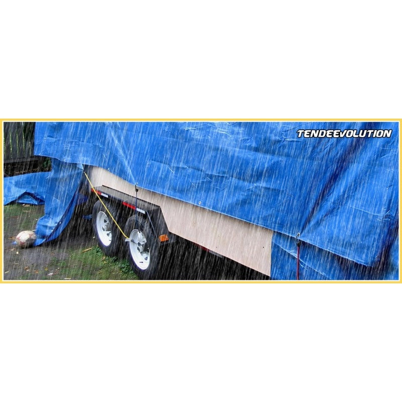 Telo PVC OSCURANTE Impermeabile Avorio | Telone Occhiellato Ogni 25CM 850g/mq | Copertura Esterna | 5x5m | Resistente Multiuso