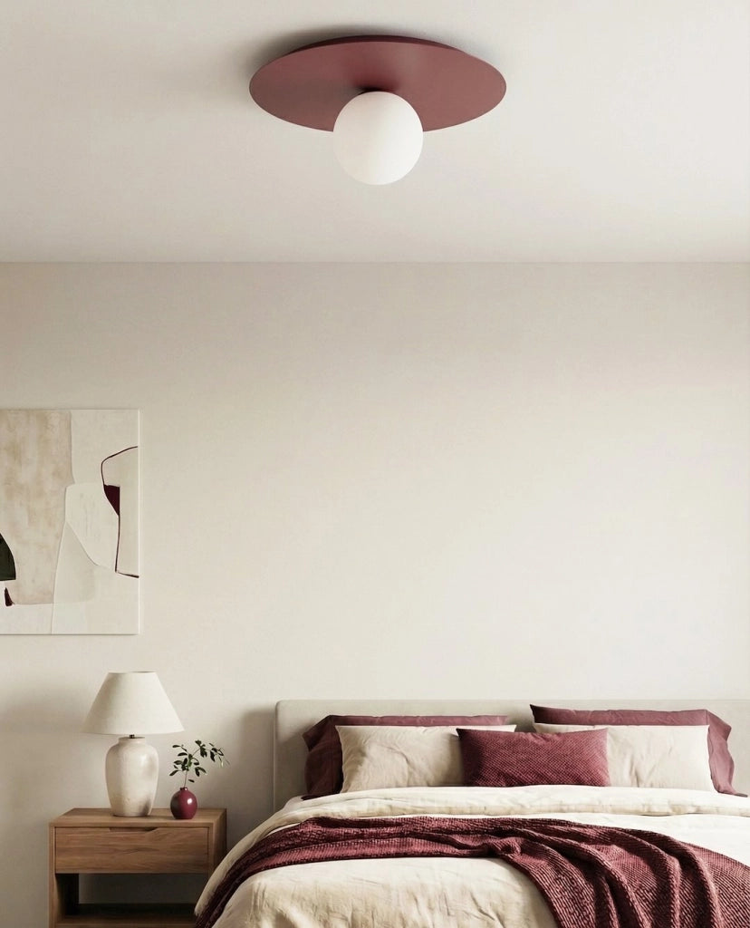 Lampada da soffitto SOLAR Emibig 1xE14 vetro bordeaux-bianco