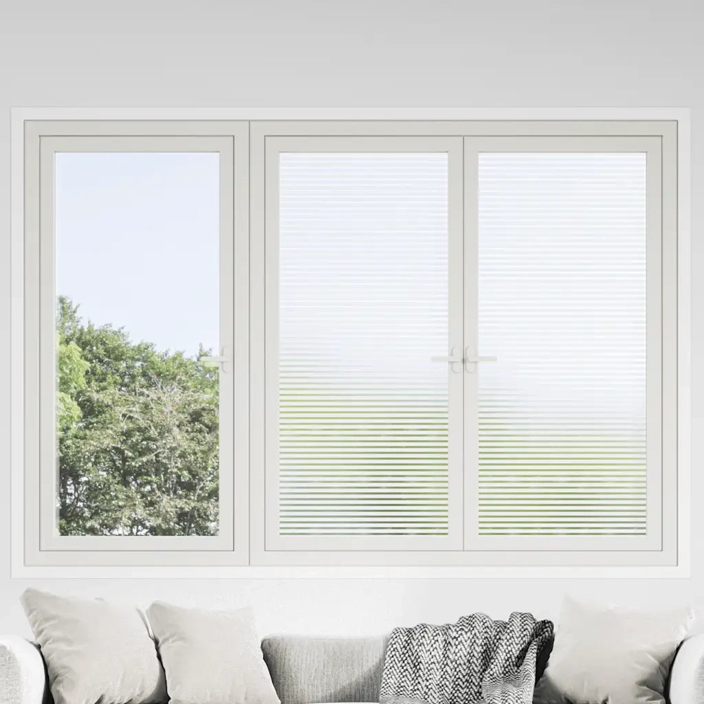 Pellicole per Finestre Design Smerigliato a Strisce in PVC 3206468