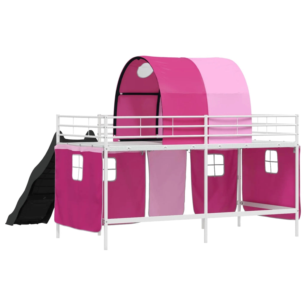 Struttura del letto loft per bambini Bianco e Rosa 100 x 200 cm 42020869