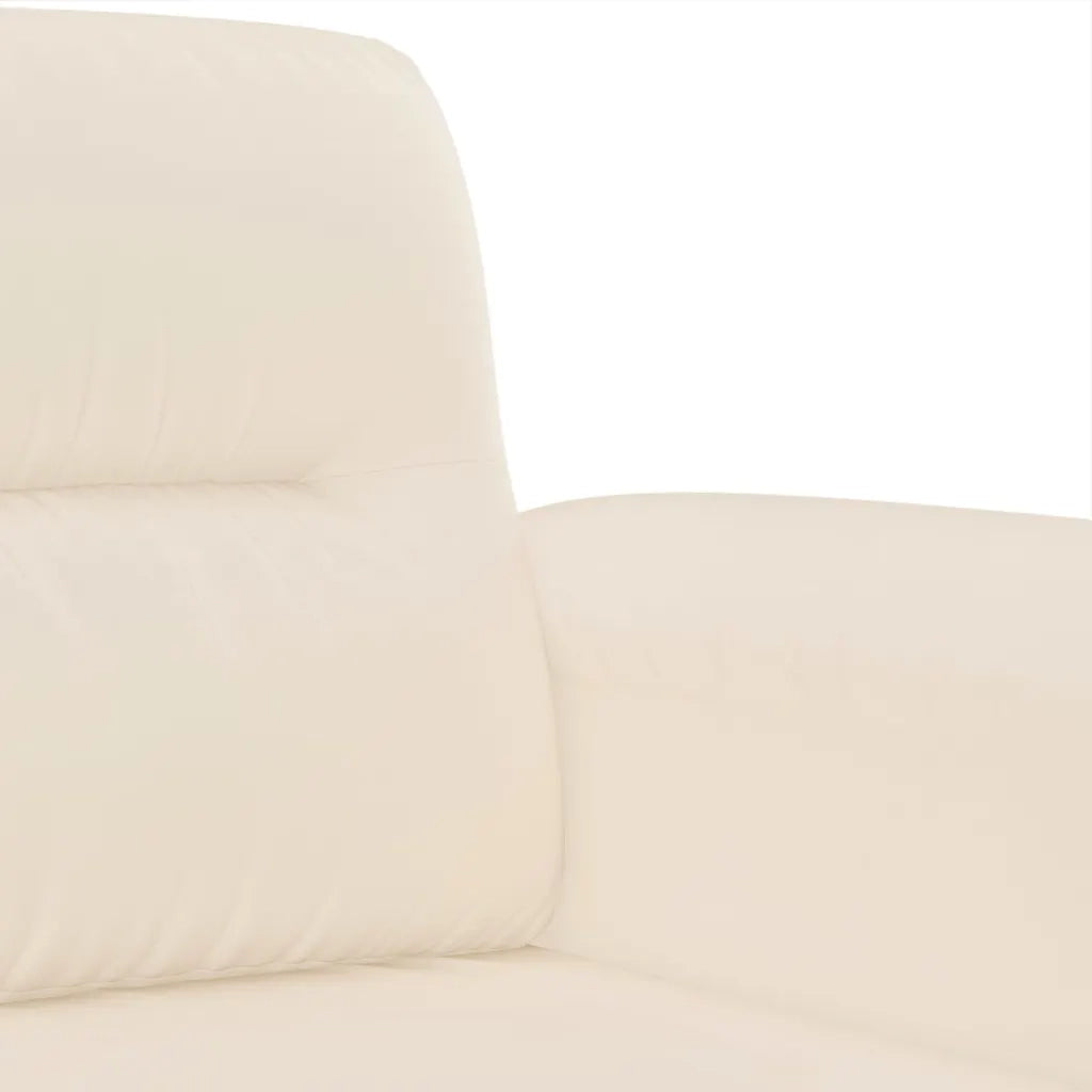 Set Divani 3 pz con Cuscini Beige in Tessuto Microfibra 3202325