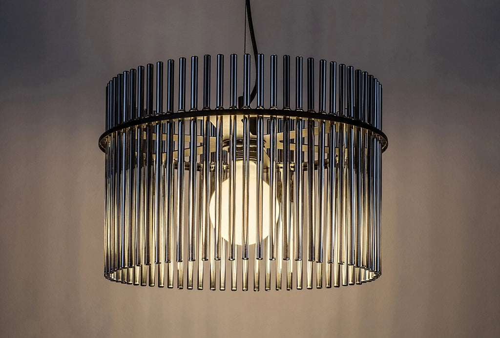 Lampada a sospensione Inesa vetro nero Ø40 E27 Rabalux