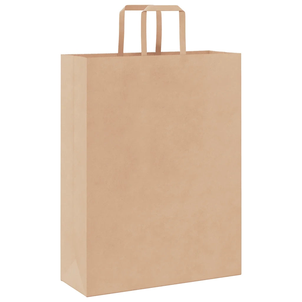 Sacchetti di Carta 250 pz con Manici Marrone 32x12x42 cm CFW8617824