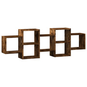 Mensola a Muro | Mensola a parete Rovere Fumo 129x18x42 cm in Truciolato