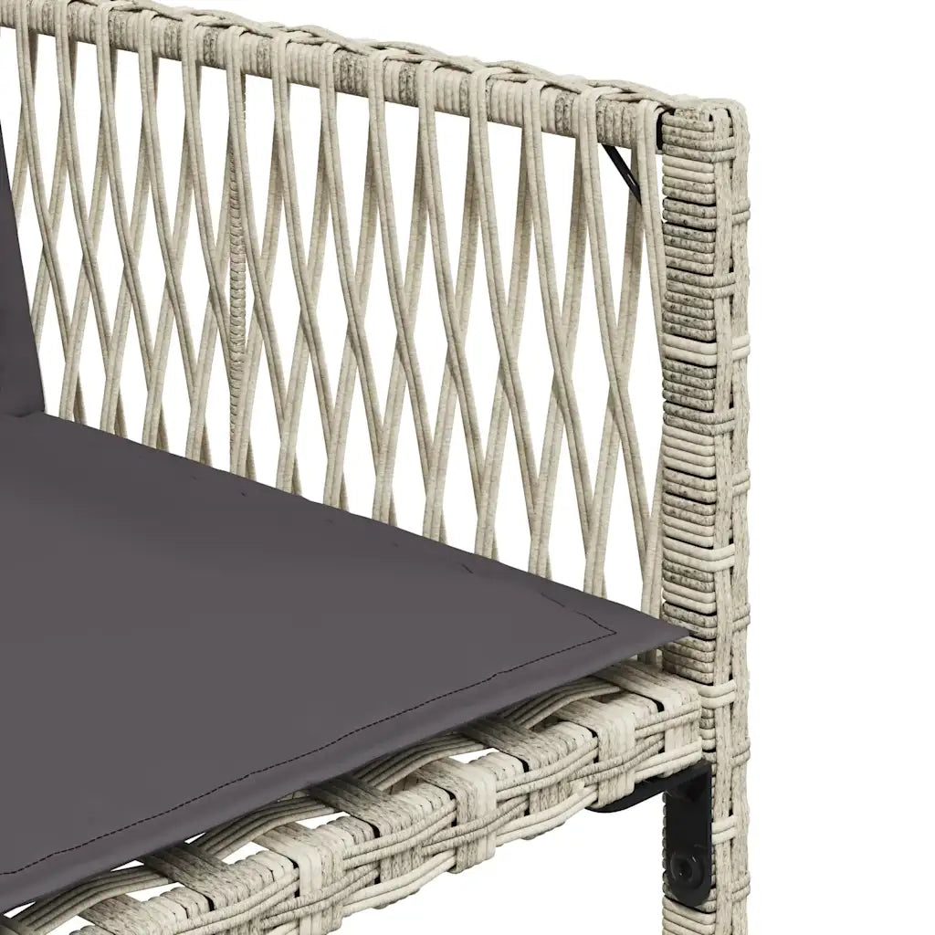 Set da Pranzo da Giardino 13pz con Cuscini Grigio in Polyrattan 3211523