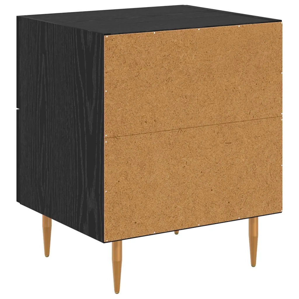Armadio da Notte 2 pcs Rovere Nero 40 x 35 x 47,5 cm 882000