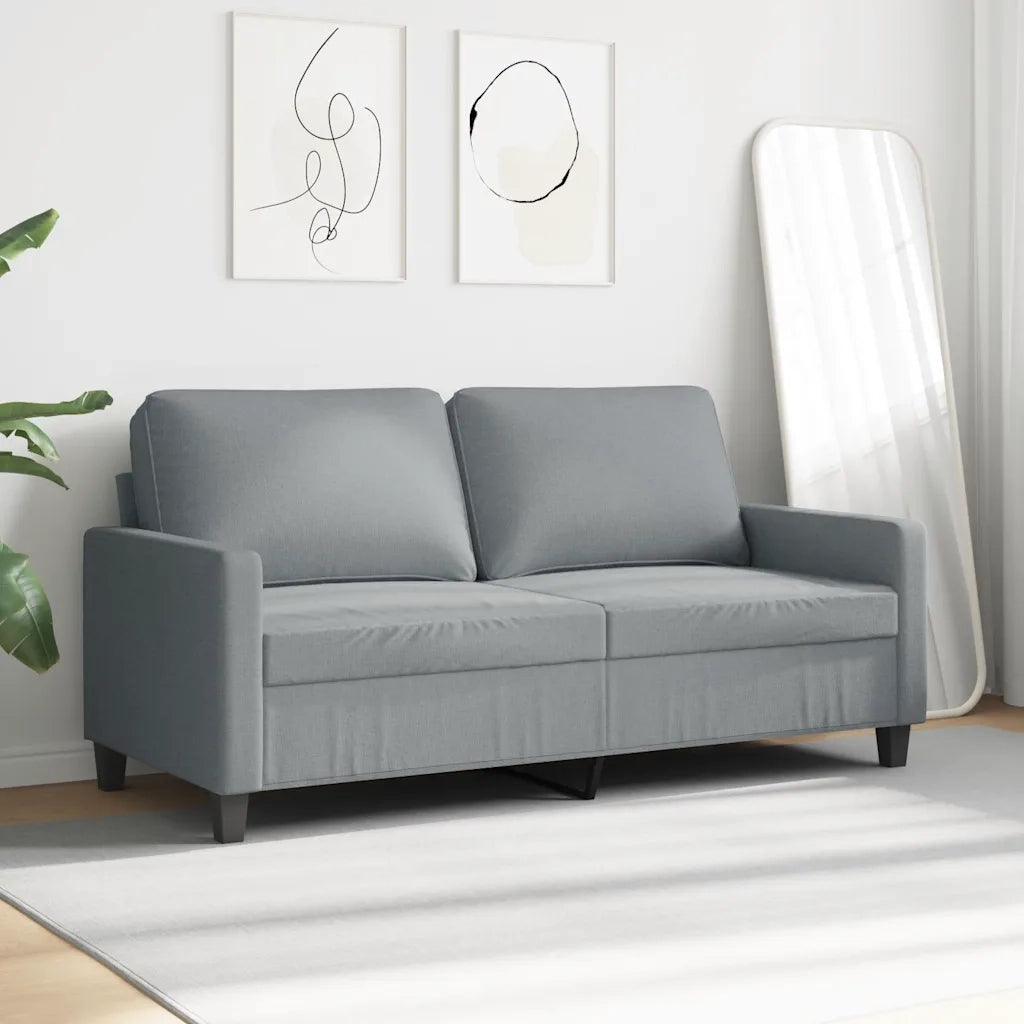 Divano a 2 Posti-Sofa 2 Posti Grigio Chiaro 140 cm in Tessuto 929860