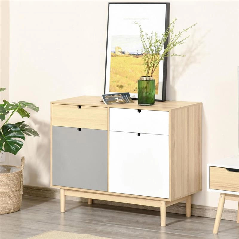 MOBILE MULTIUSO STILE NORDICO 100X40X79.5CM MULTICOLORE