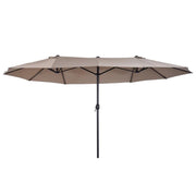 OMBRELLONE DOPPIO TETTUCCIO DA ESTERNO 460 X 270 X 240 ECRÙ