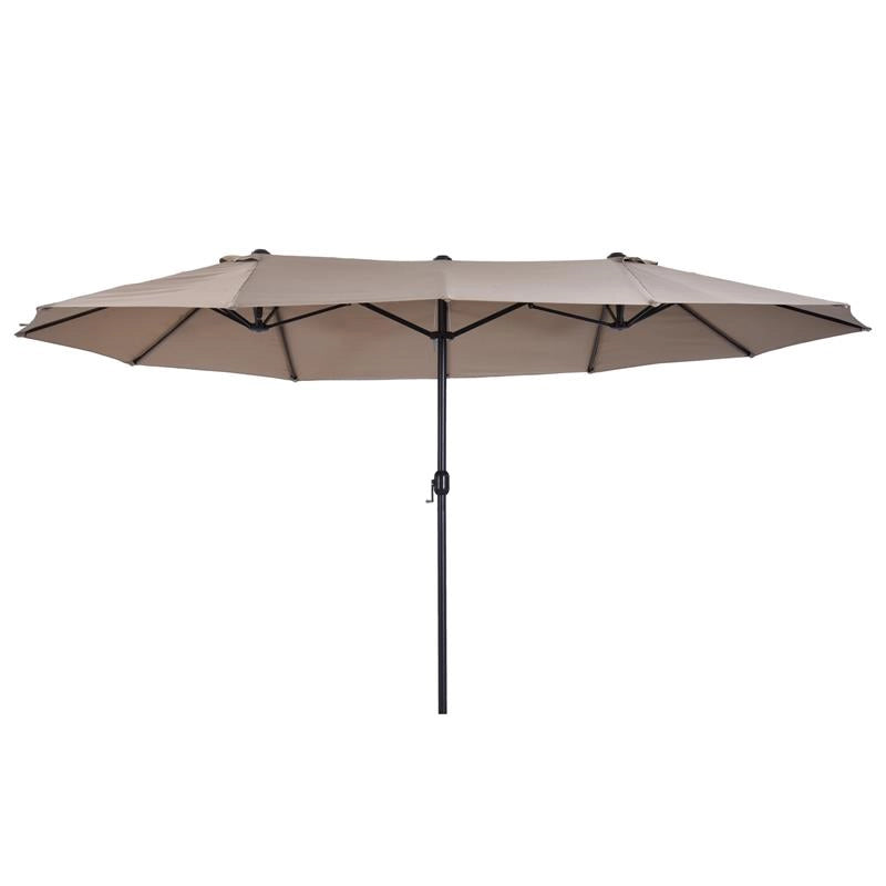 OMBRELLONE DOPPIO TETTUCCIO DA ESTERNO 460 X 270 X 240 ECRÙ