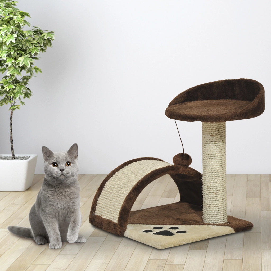Tiragraffi Albero per Gatti ¨C Minimal ¨C Marrone 36x36x44 cm
