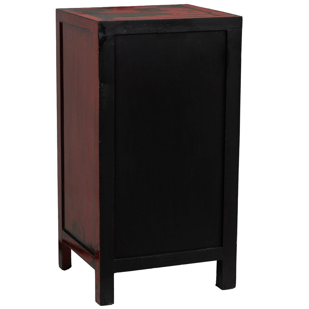 Mobile da ingresso in legno rosso 46x38x86h cm