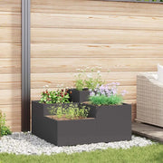 Vaso da giardino Nero 80 x 80 x 48 cm Acciaio