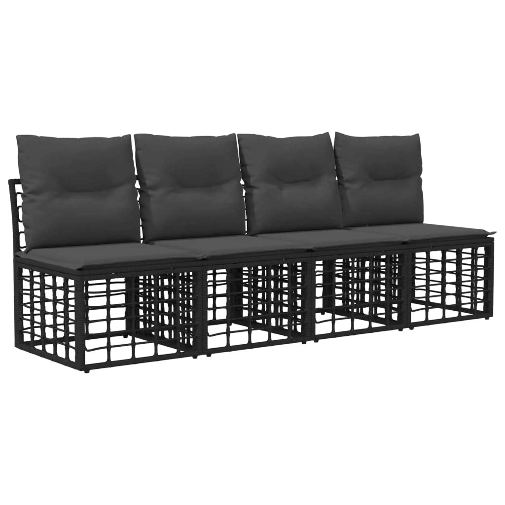 Set di divani da esterno Nero Poliestere 3437499