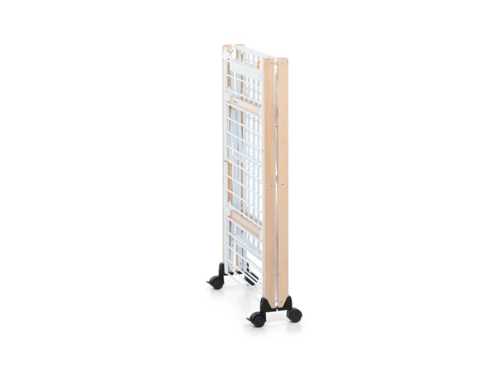 Foppapedretti GULLIVER EVO Stendibiancheria Pieghevole 27 m con Ruote Ripiegabile 14 cm colore Naturale